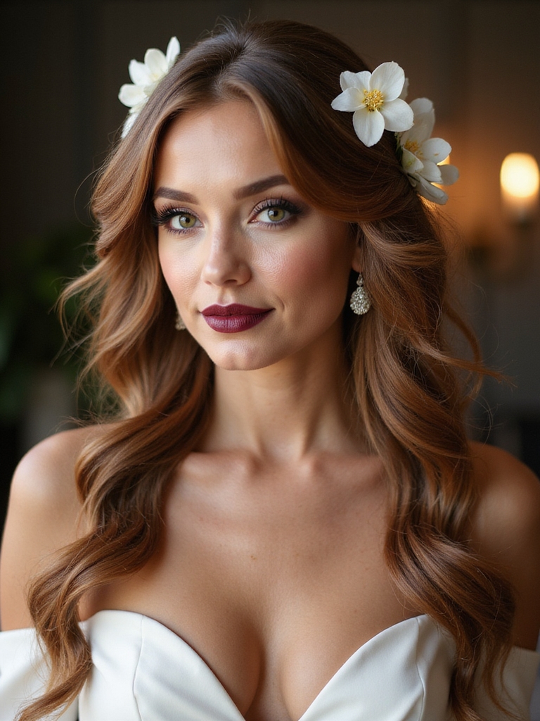 flowers tailored to hair