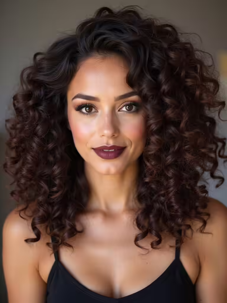 frizz free curly engagement hairstyles