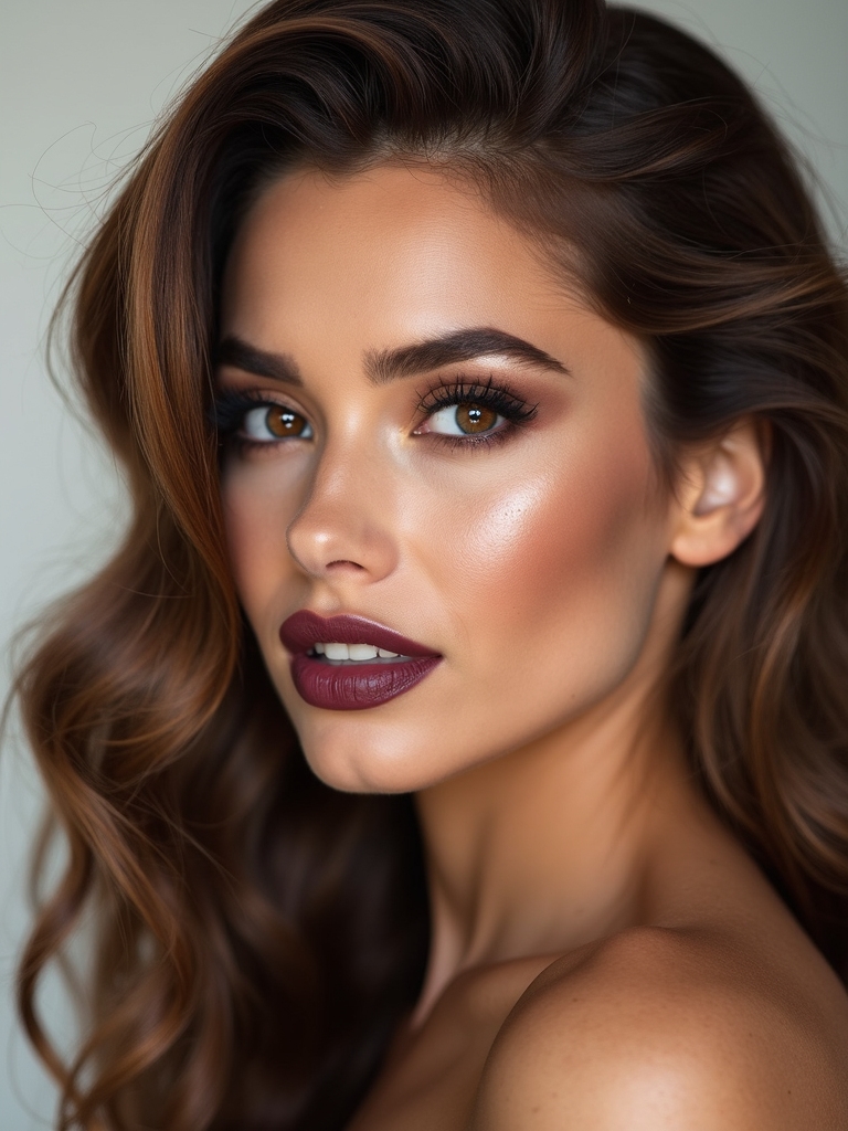 glam half up voluminous waves