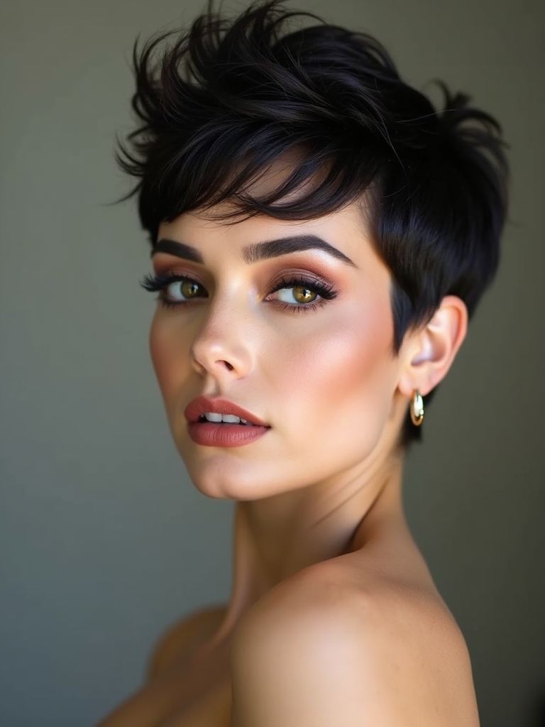 glamorous jeweled pixie bridal