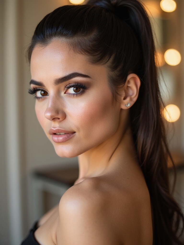 glamorous versatile bridal ponytail