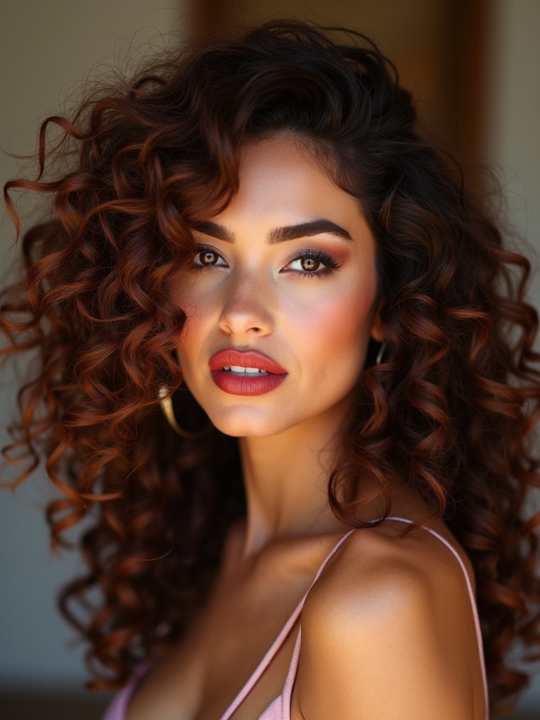 glossy deliberate soft spiral ringlets