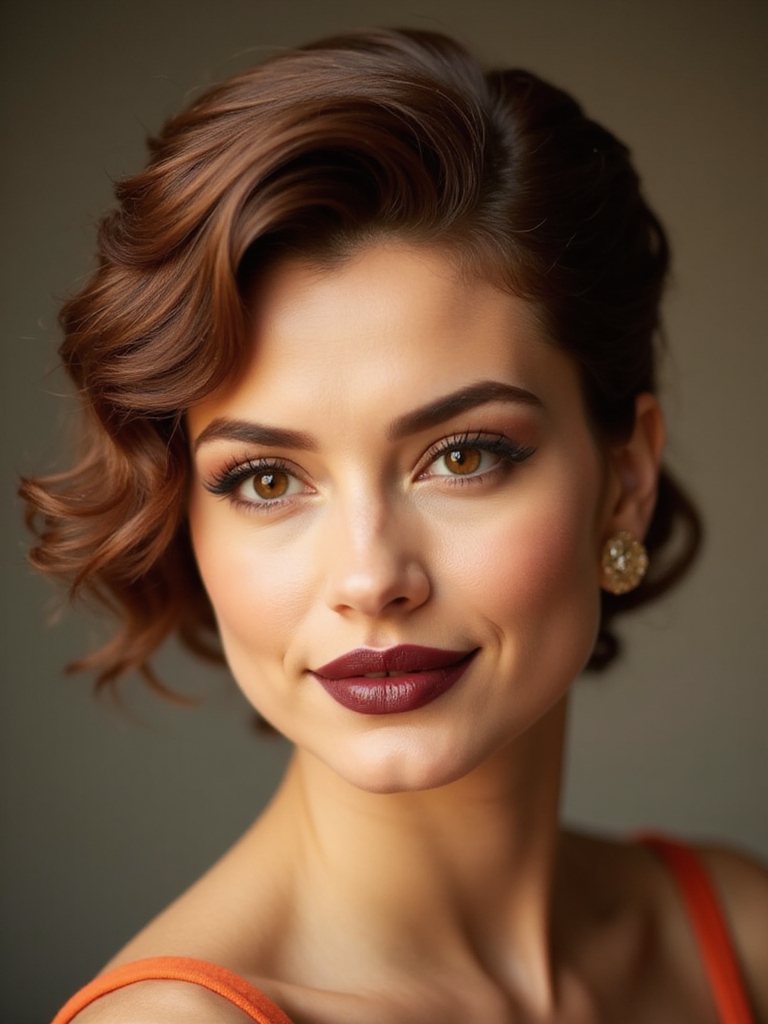glossy sculpted vintage finger waves