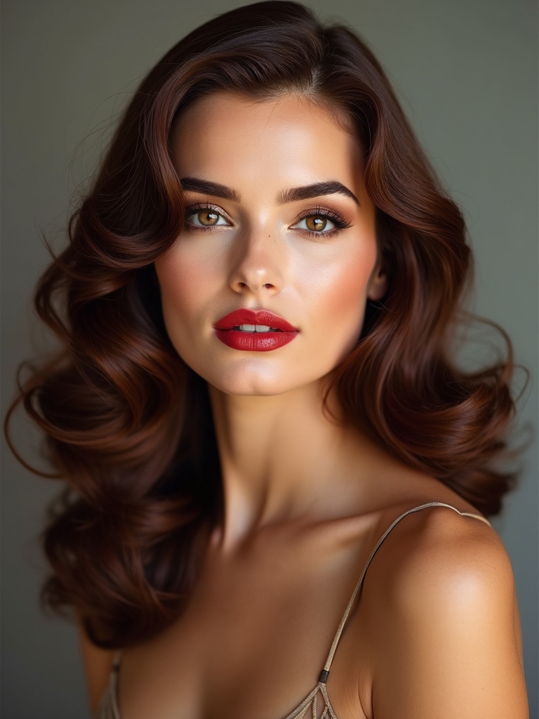 glossy sculpted vintage s waves