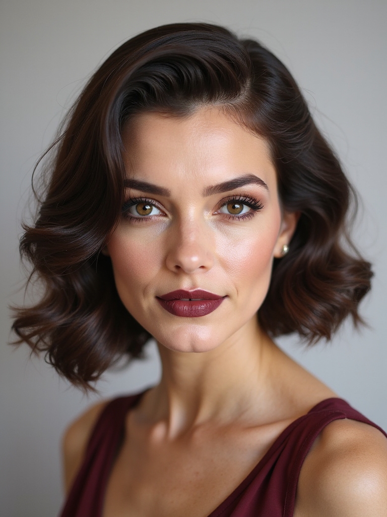 glossy vintage s wave bob