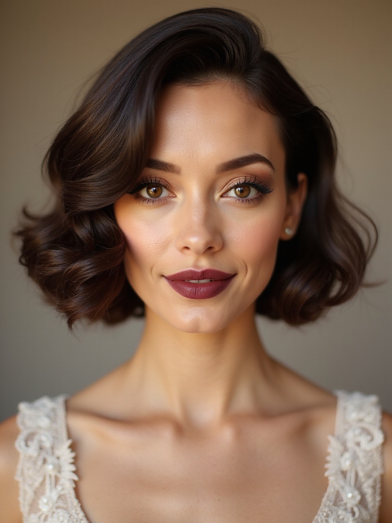 glossy vintage soft fingerwaves