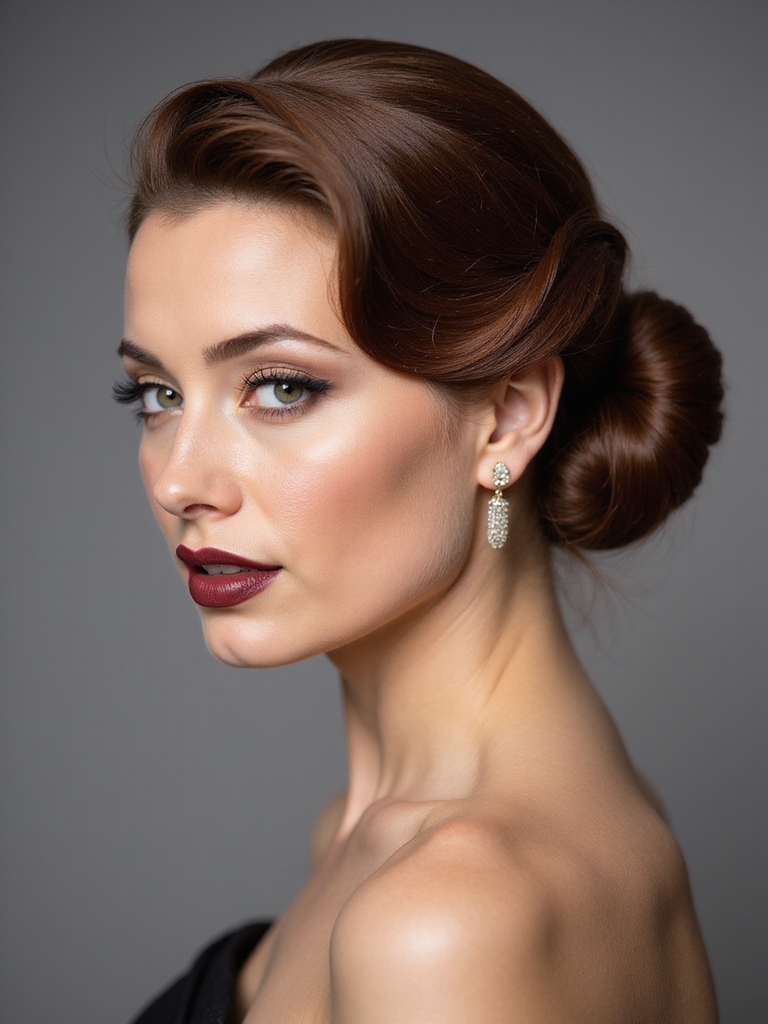 grace kelly inspired sculpted chignon