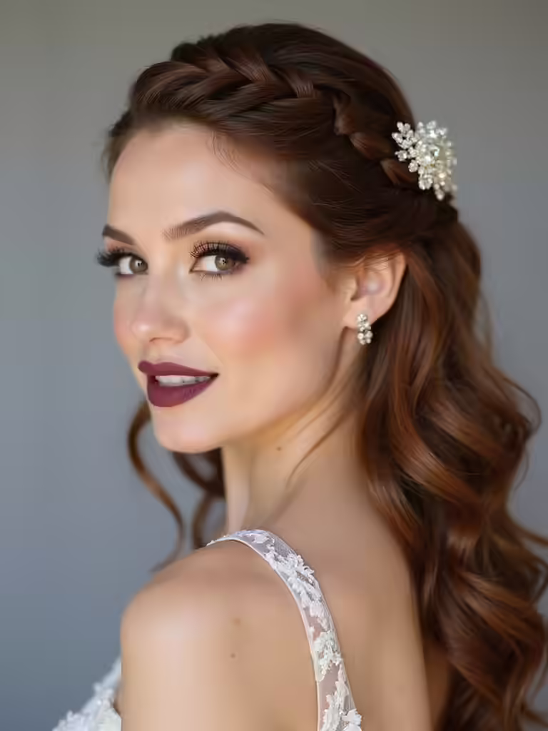 half up bridal braid combos