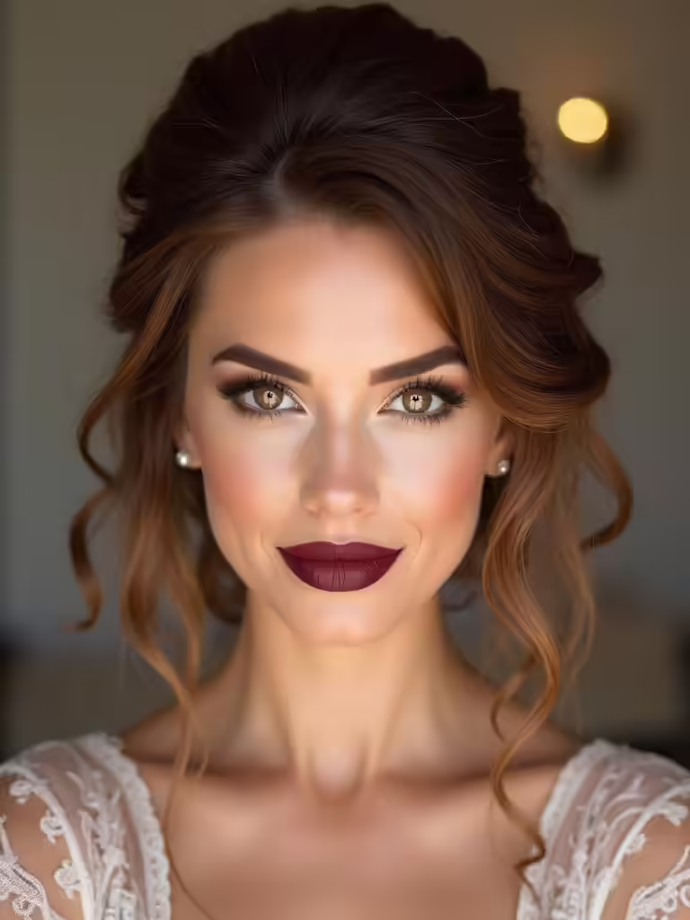 half up bridesmaid hairstyle balance
