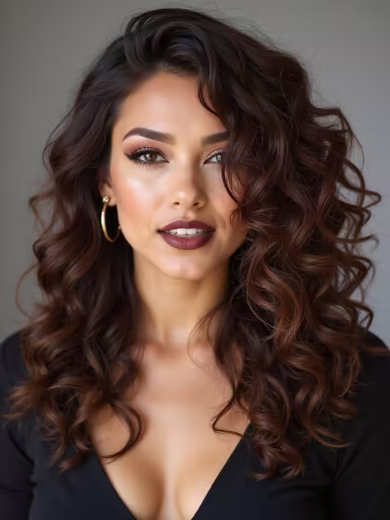 half up twisted bouncy curls