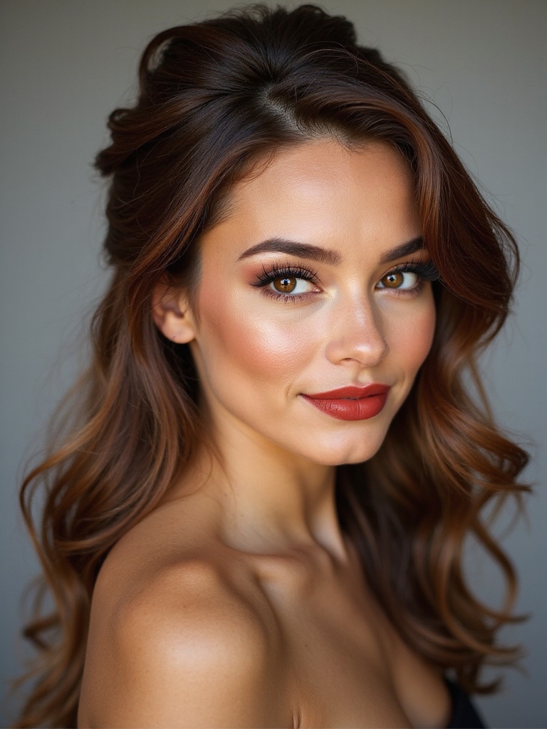 half up twisted knot glamour