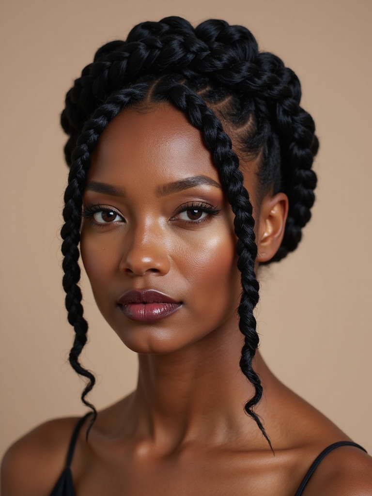 handcrafted cornrow halo crown