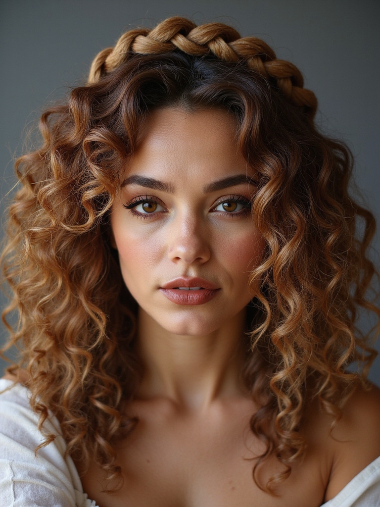 hydrated romantic braided crown