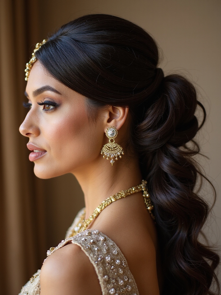 indian brides recreated ponytails