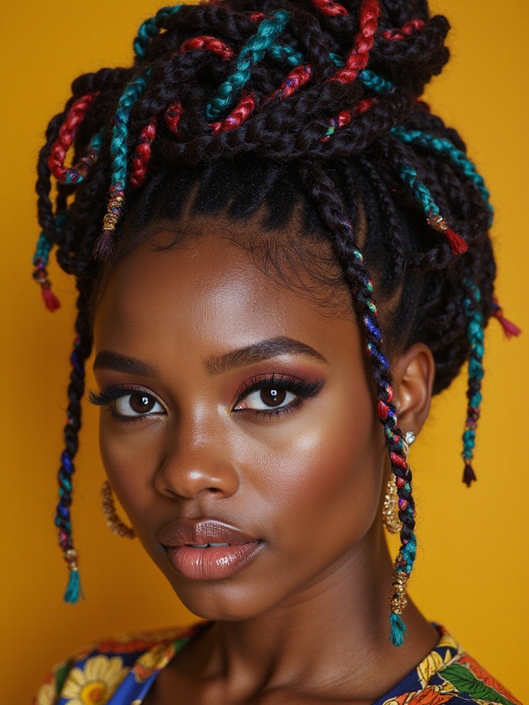 intricate african braided bridal elegance