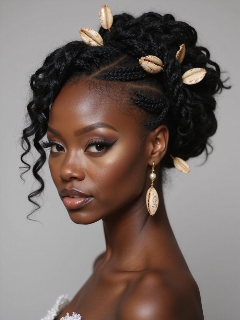 intricate traditional afro bridal braids