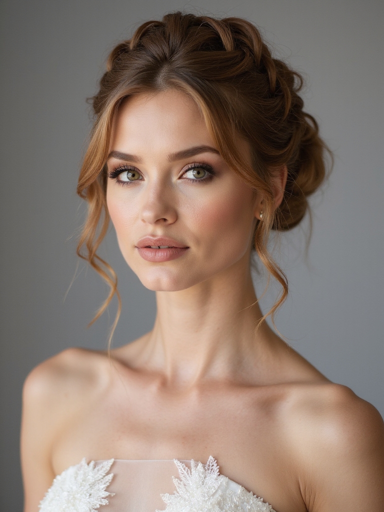 inverted romantic polished braid