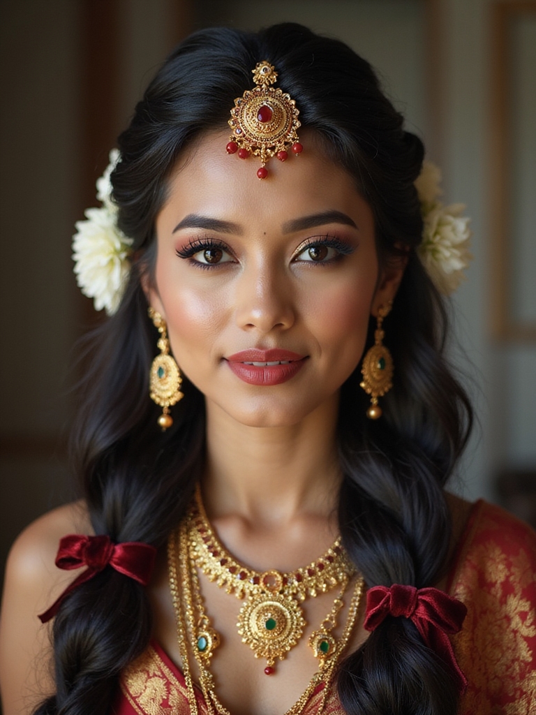 jasmine threaded ancestral bridal braid
