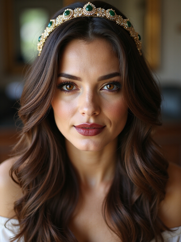 jeweled headband with waves