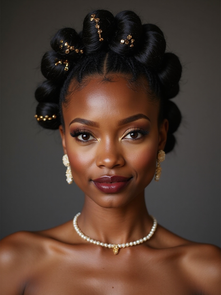 jeweled miniature bantu knotlets