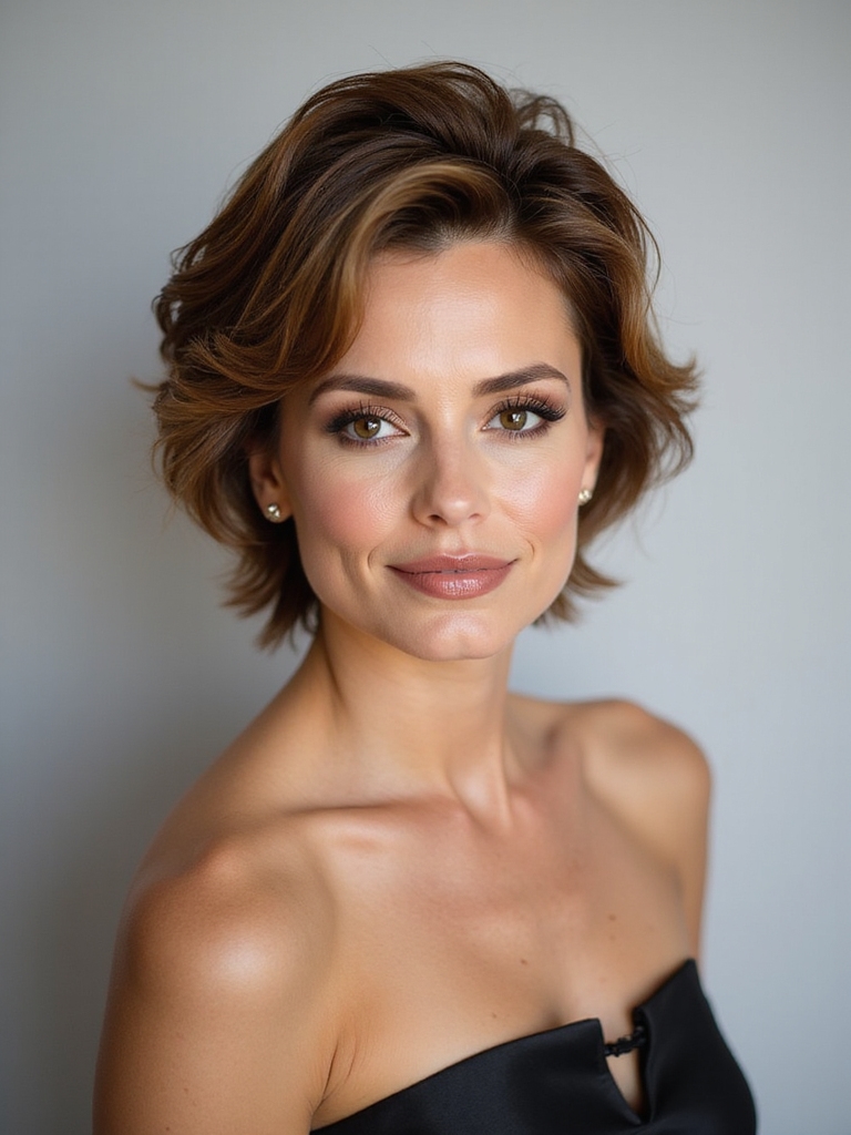 layered short hairstyles volume