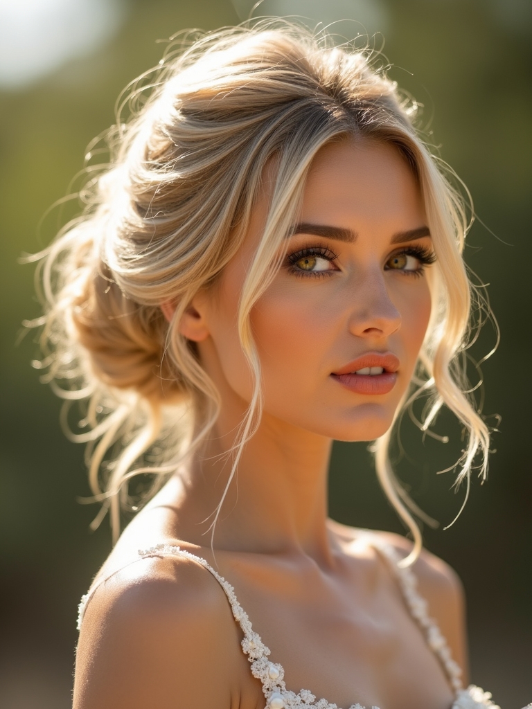 lightweight elegant bridal updos