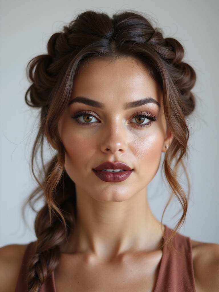loose boho braided crown