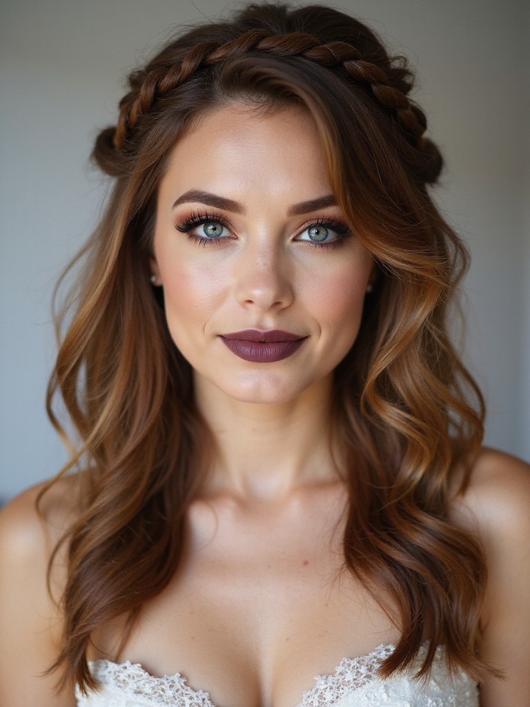 loose braided crown half up