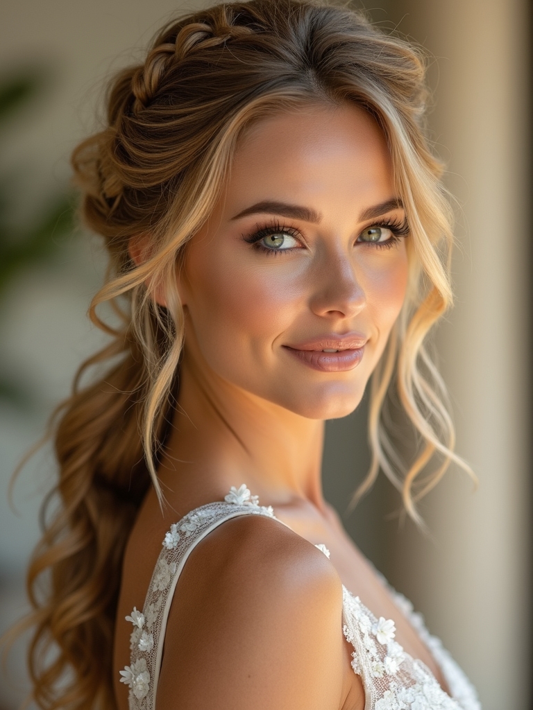 loose braided floral crown