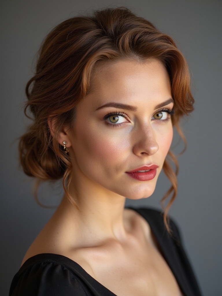 loose low side chignon