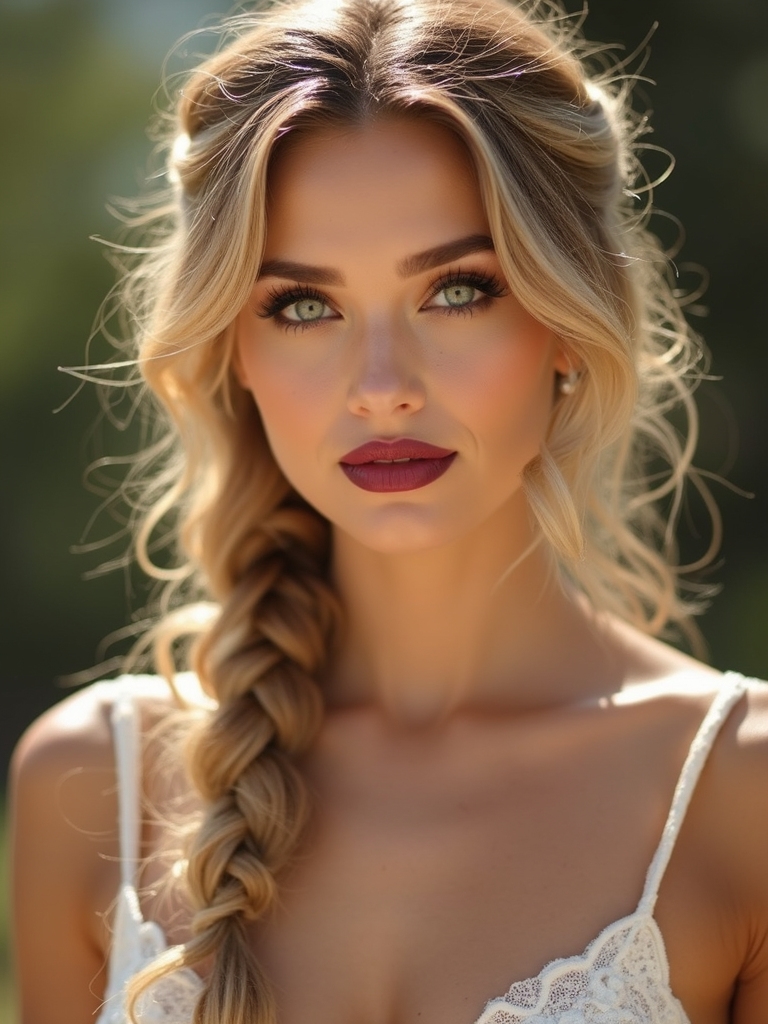 loose ribboned side fishtail