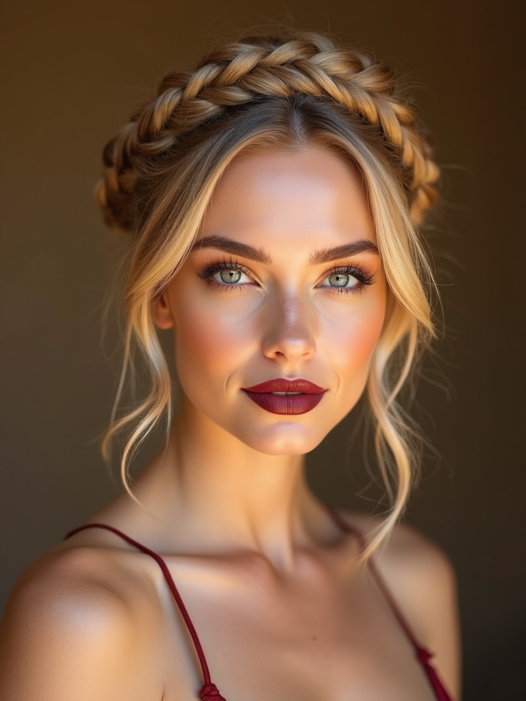loose romantic braided crown