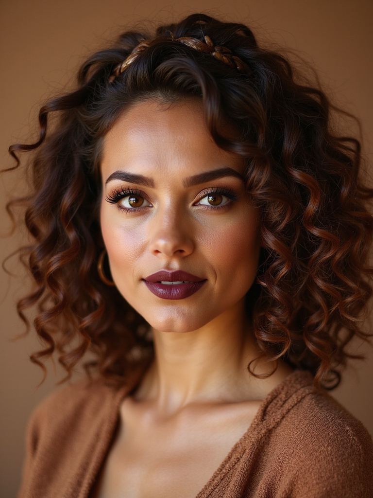 loose romantic floral curl crown