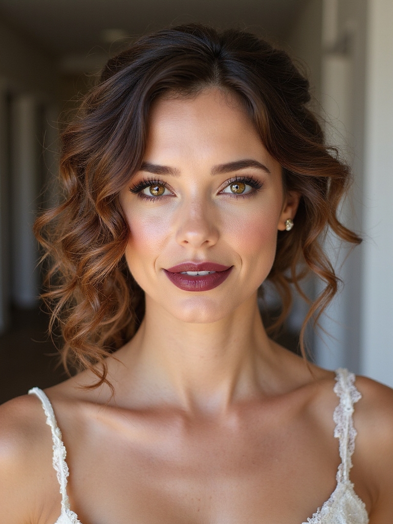 loose romantic tendrils chignon