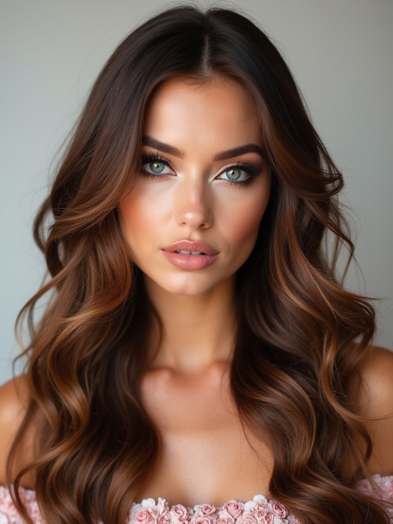 loose romantic waves with florals