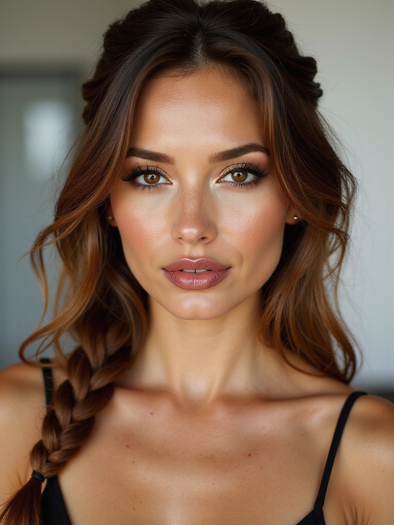 loosely pancaked fishtail braid