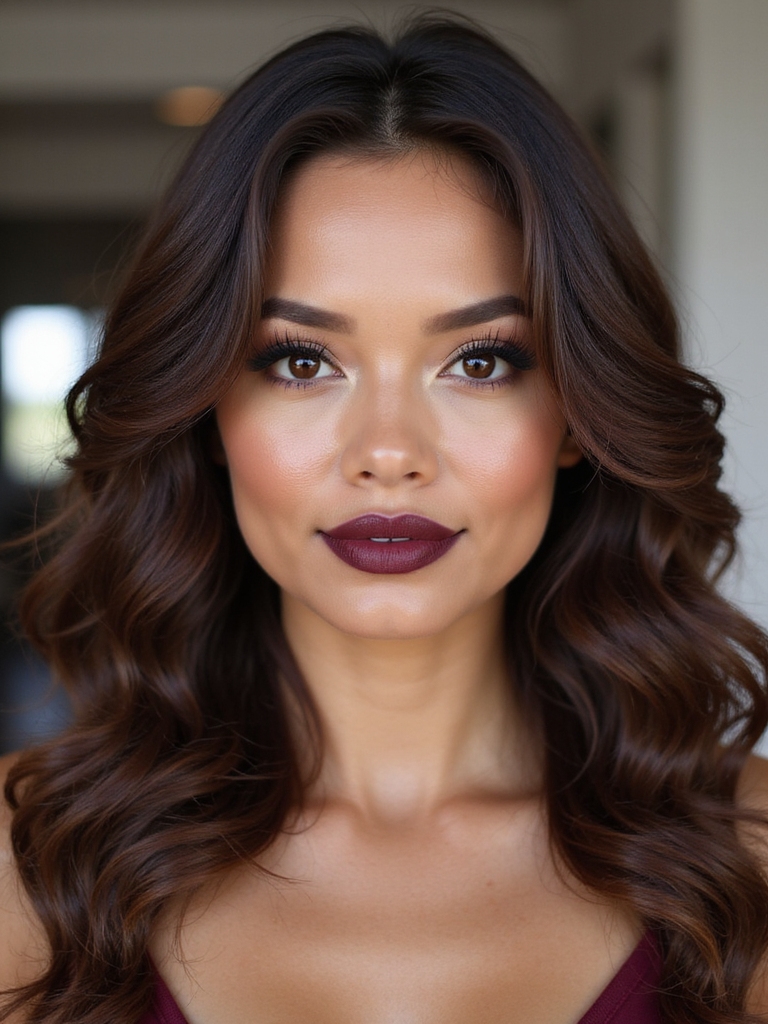 loosened curls side swept volume