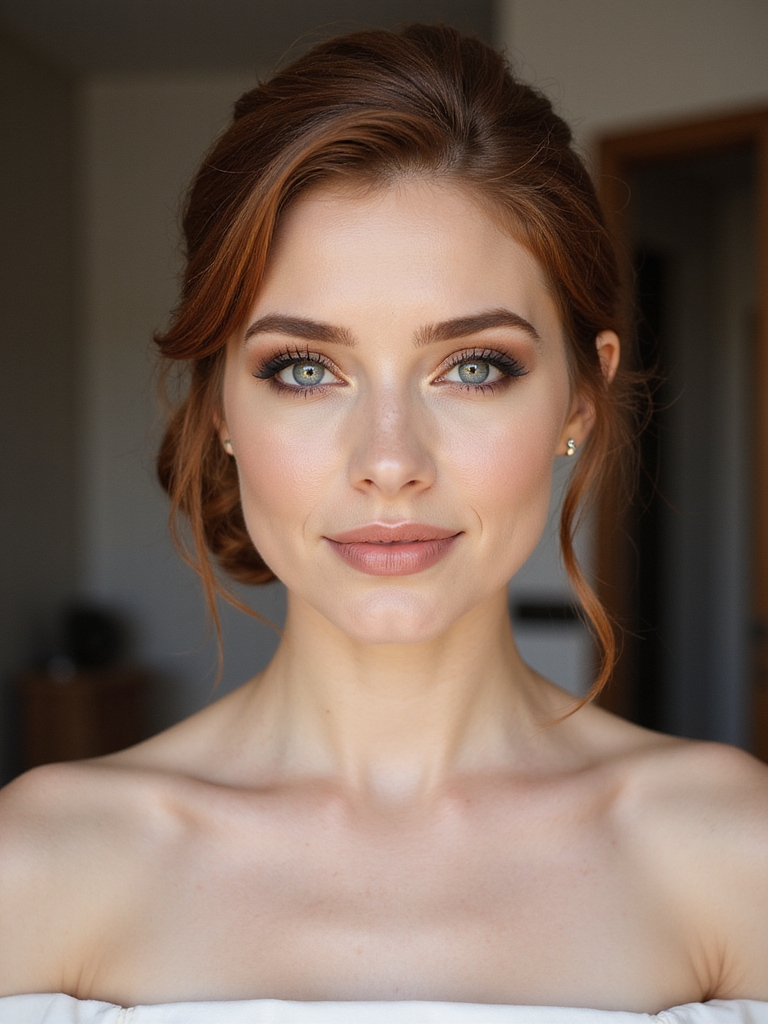 low bun with subtle crown