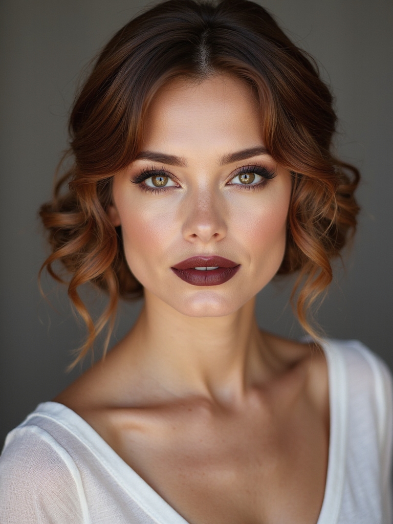 low bun with tendrils