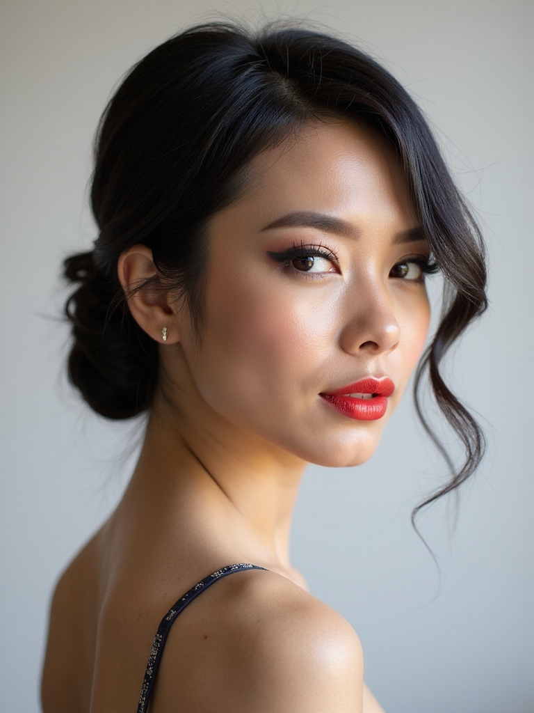 low maintenance glamorous wedding updos