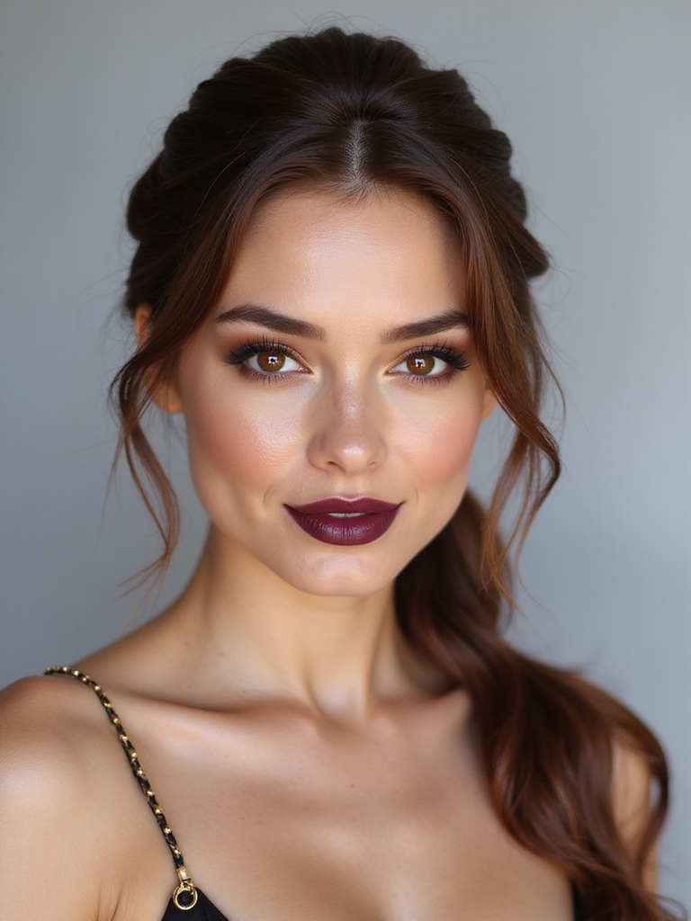 low polished twisted volume ponytail