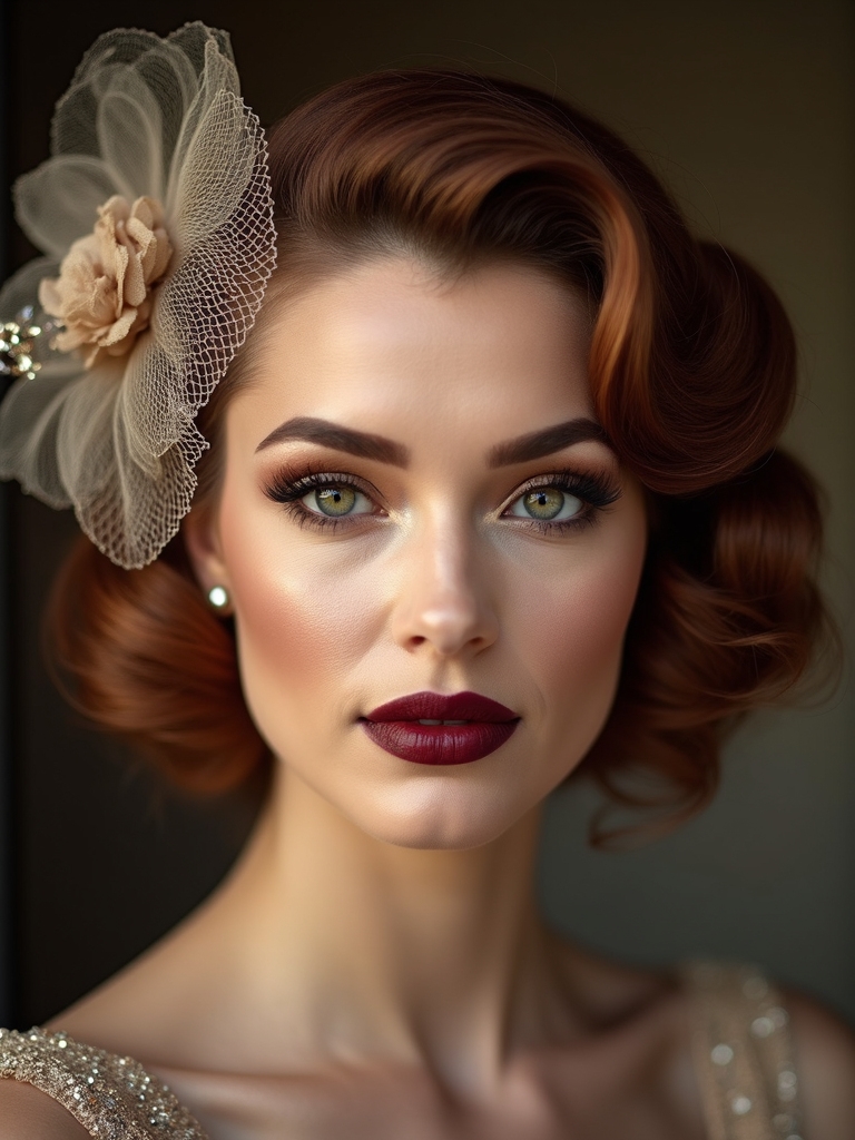 low voluminous side bun veil