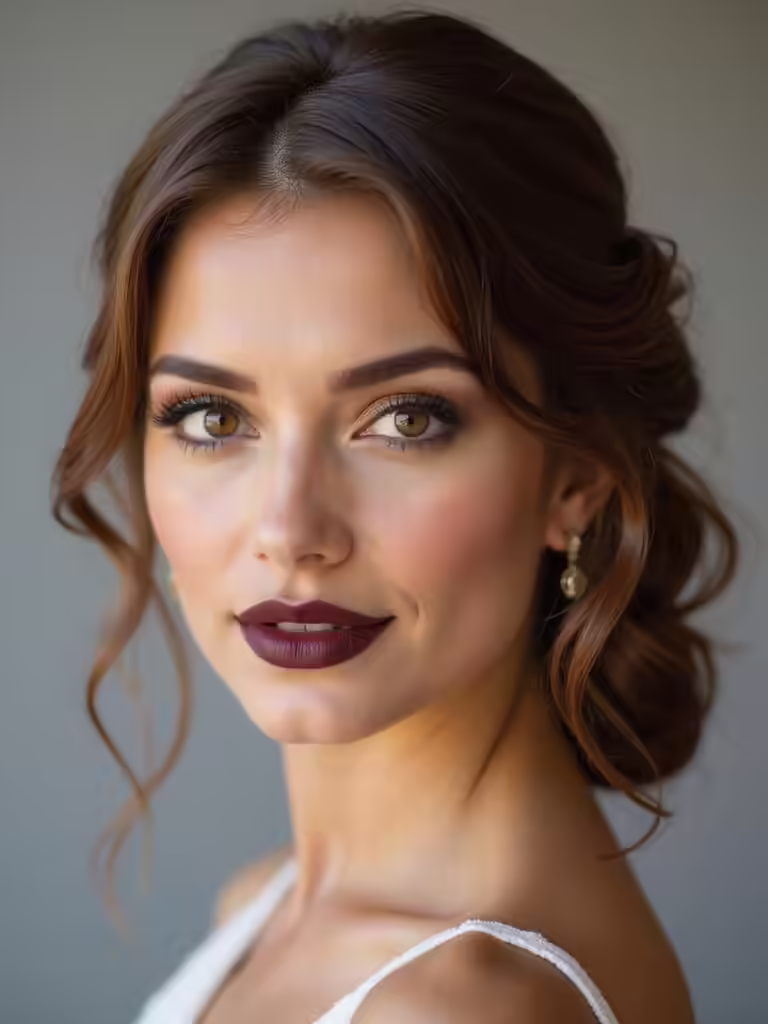 luxurious engagement photo hairstyles