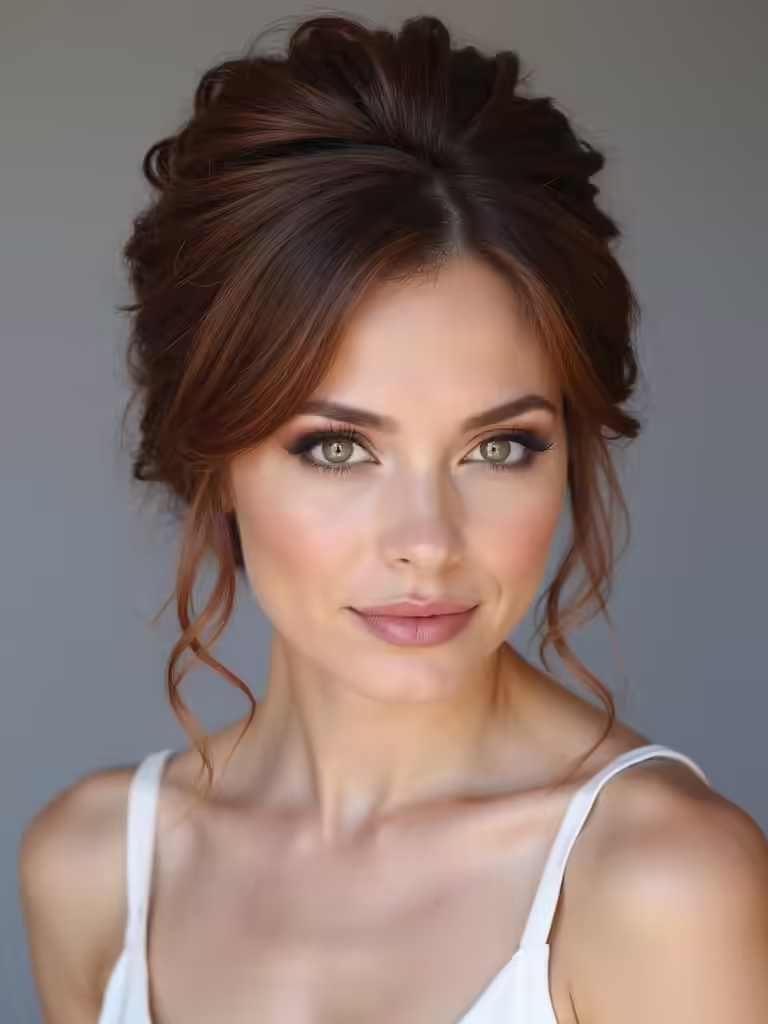 medium bridesmaid updo transformations