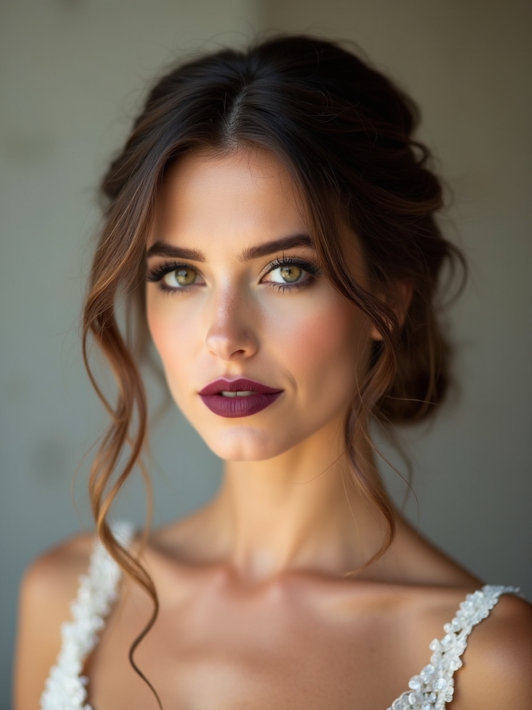 messy romantic low bun
