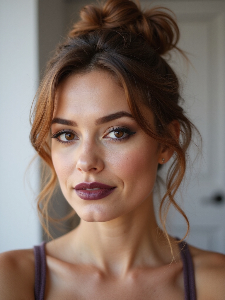 messy textured bridal bun
