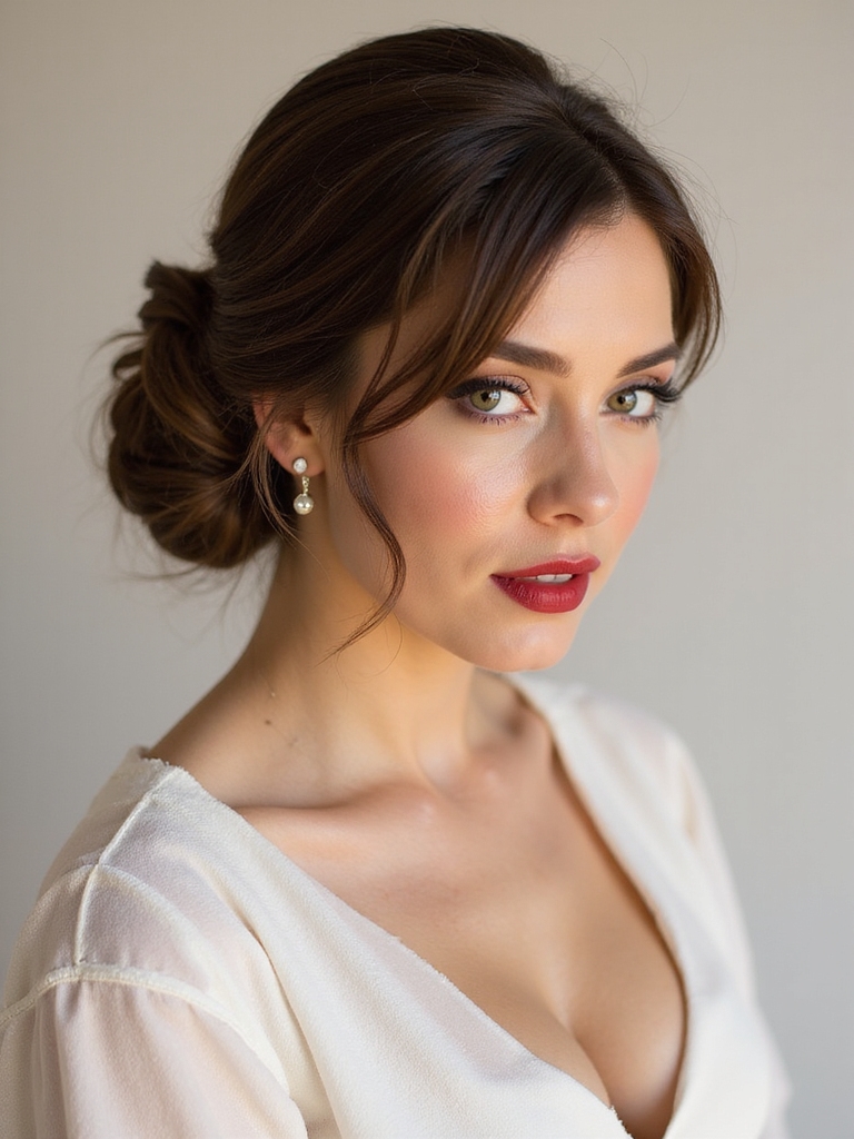 modern braided floral bun