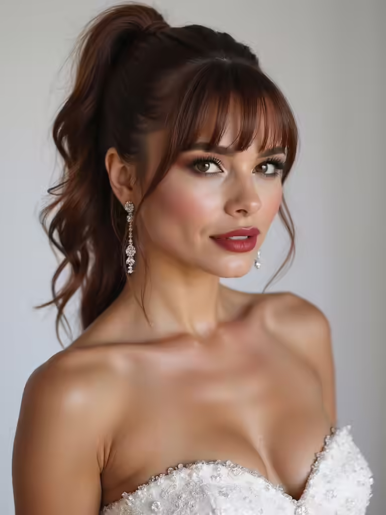 modern bridal ponytail trends