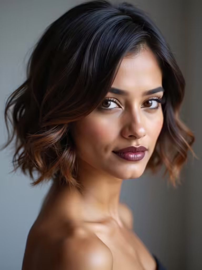 modern indian bridal short hair
