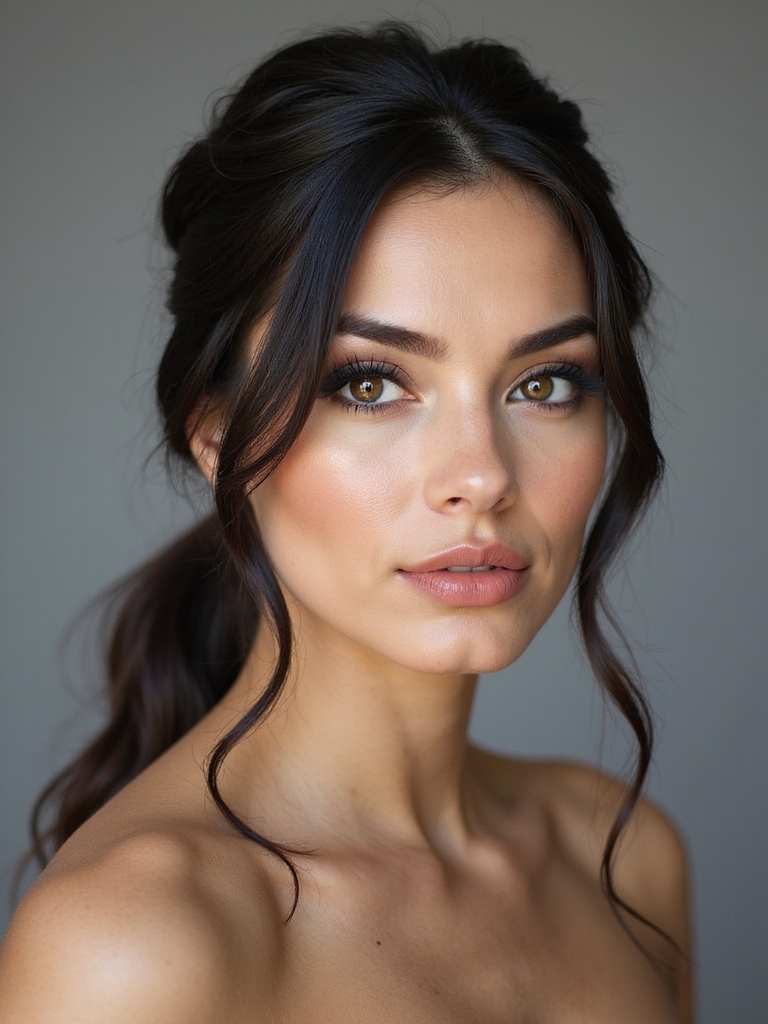 modern luxe wedding ponytails